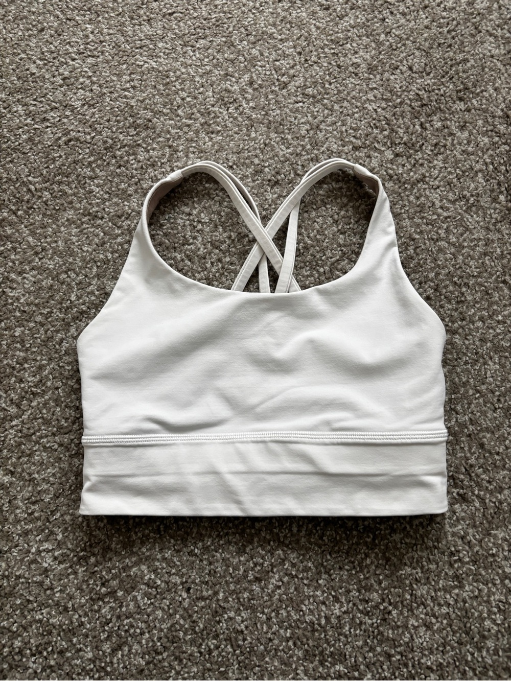 Lululemon longline energy bra sports bra size 4 white